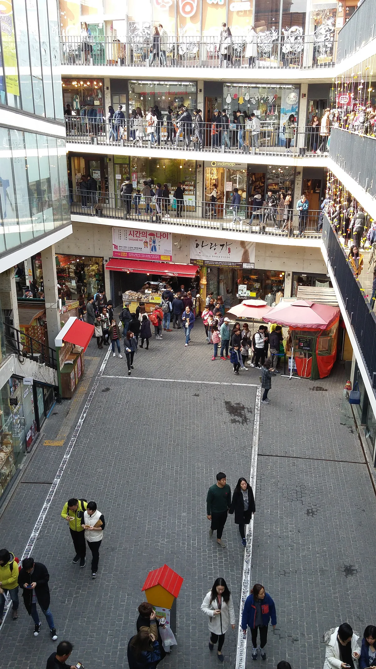 The Ssamziegil spiral shopping building in Insadong, Seoul, South Korea